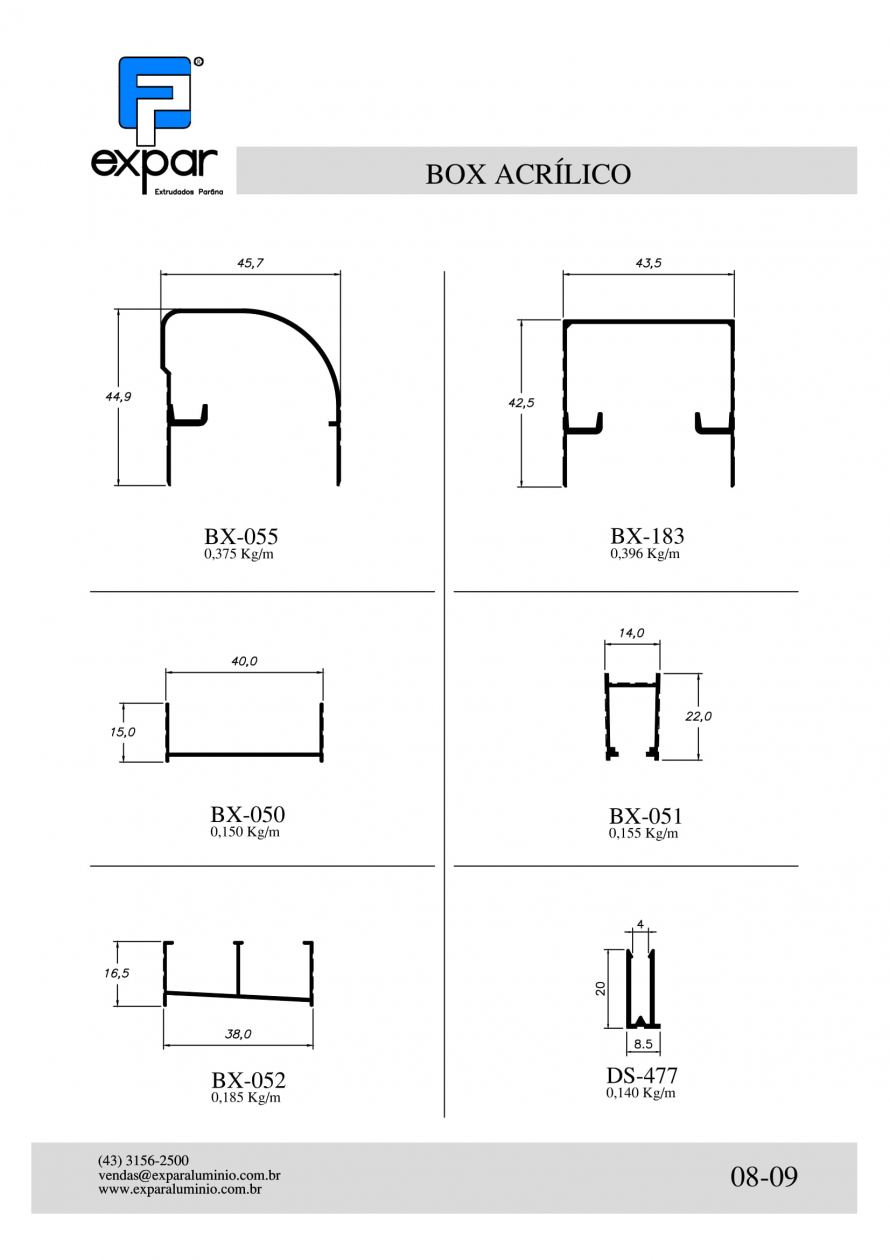 Box Acrílico e Temperado